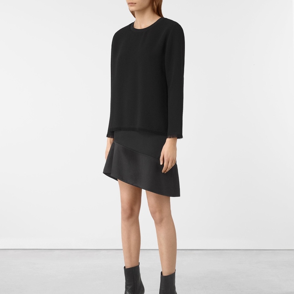Brand New ALLSAINTS Shea Long Sleeve Dress Size 00
